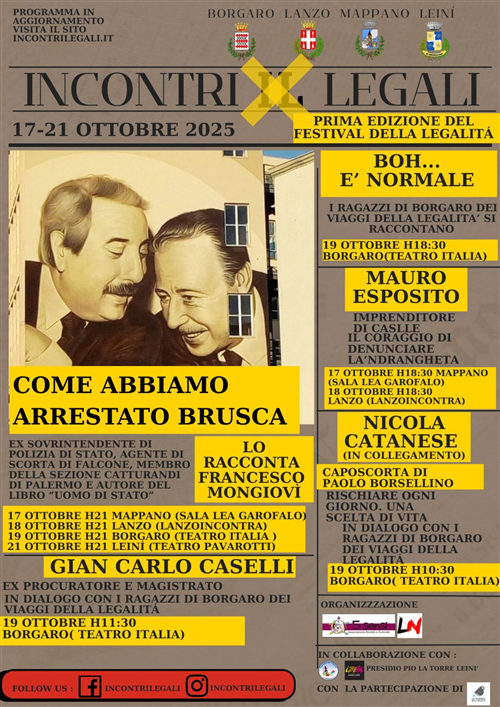 Progetto Legalità  17-21 ottobre 2025