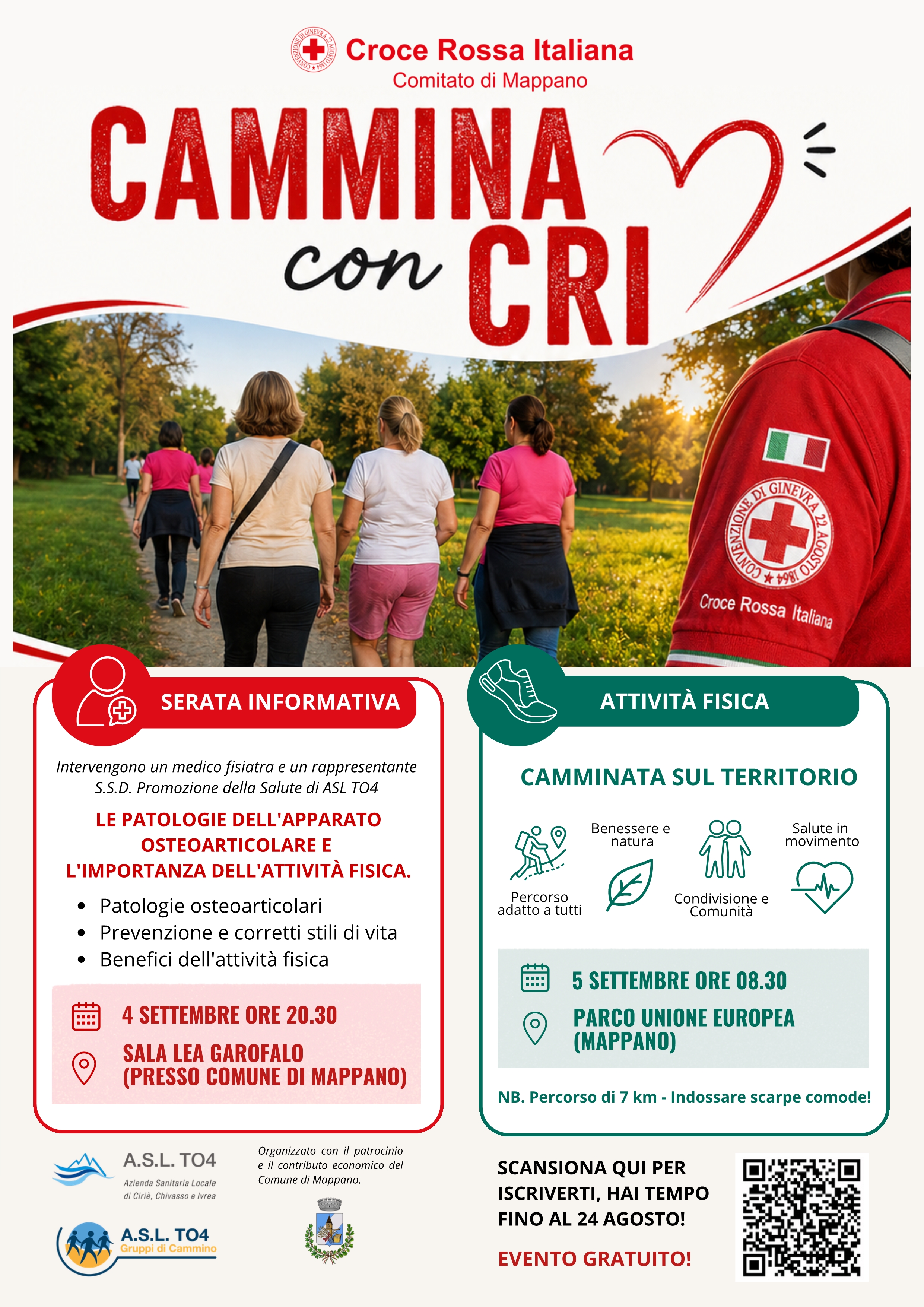 Evento Cammina con CRI Croce Rossa Italiana di Mappano